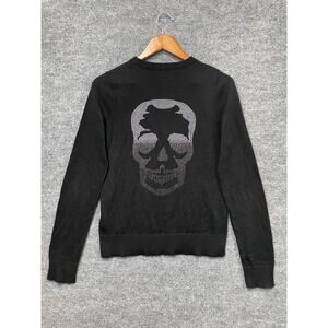 Zadig and Voltaire miss skull black long sleeve shirt size xs